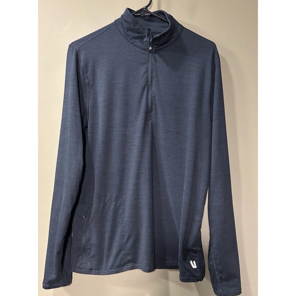 Vuori 1/2 Zip Pullover Men Sz M Blue Performance Athleisure Golf Comfort Preppy